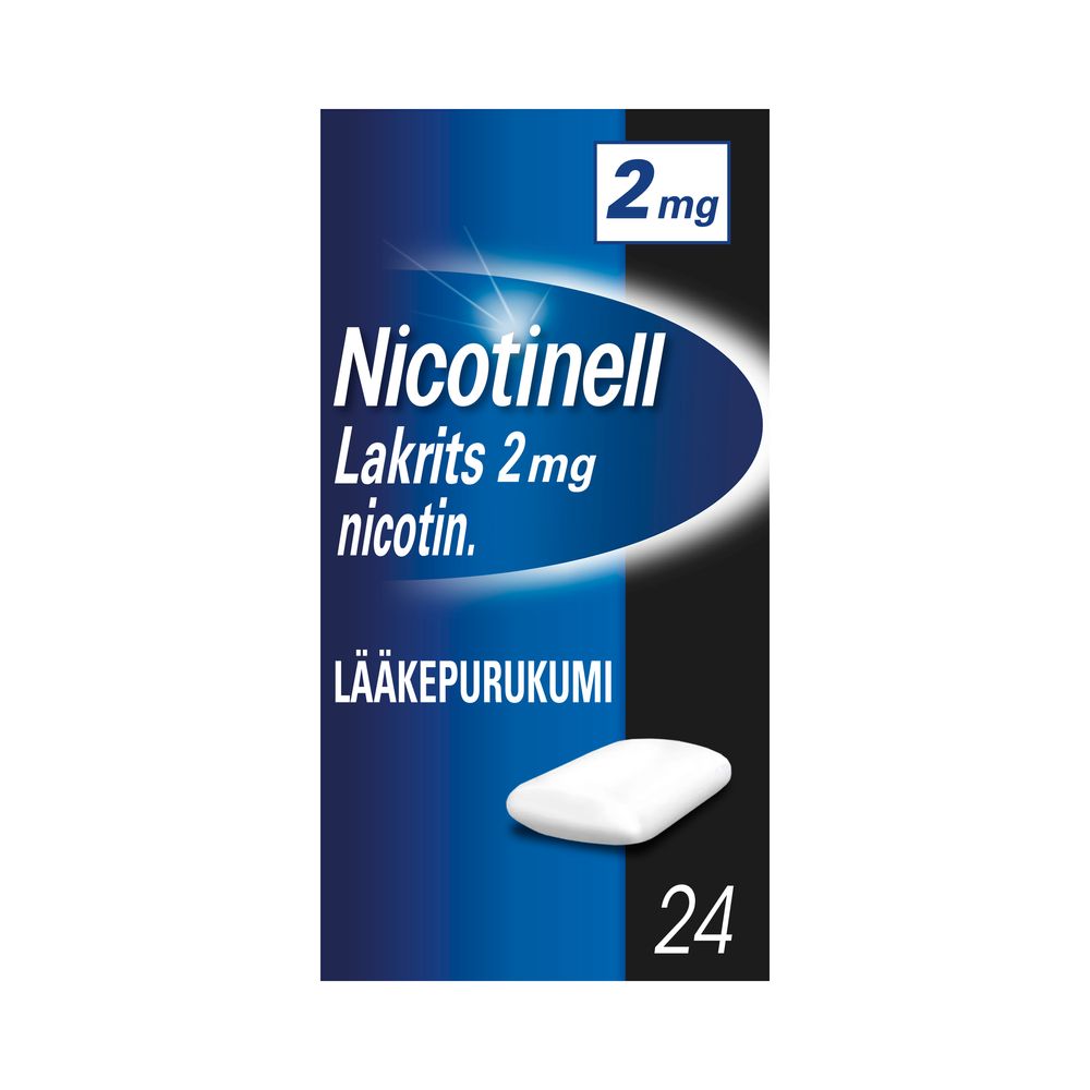 NICOTINELL LAKRITS 2 mg lääkepurukumi 24 kpl