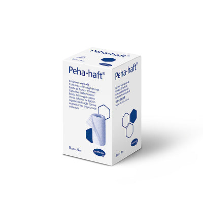PEHA-HAFT Itseensä kiinnittyvä kierresidos 4 cm x 4 m lateksiton 1 kpl