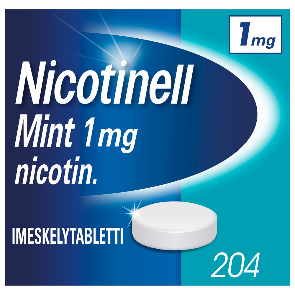 NICOTINELL MINT 1 mg imeskelytabletti 204 tablettia