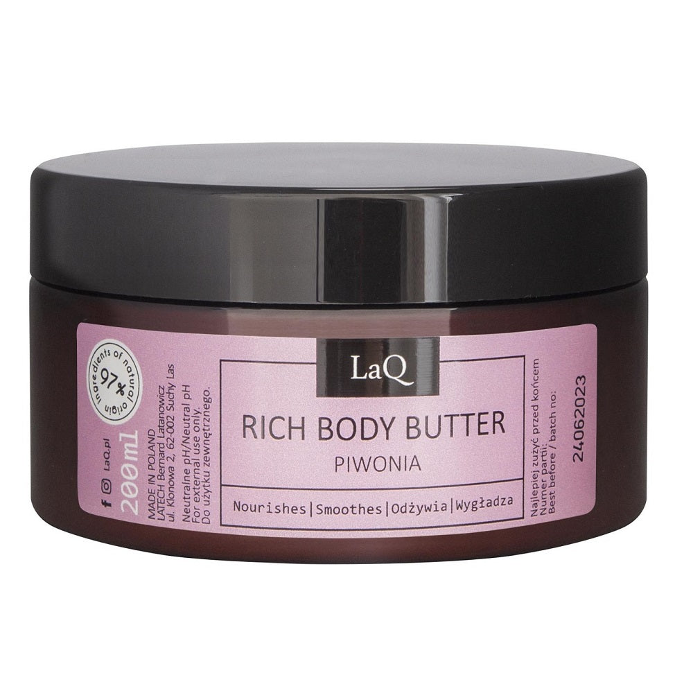 LAQ Peony Rich Body Cream täyteläinen vartalovoide 200 ml