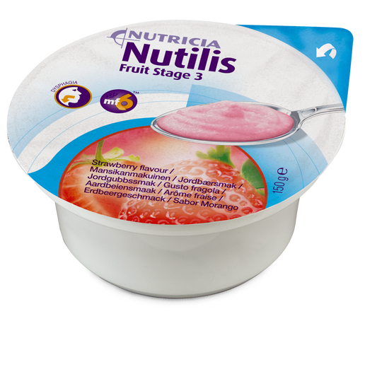 NUTILIS Fruit Stage 3 Mansikka kliininen ravintovalmiste 3x150 g