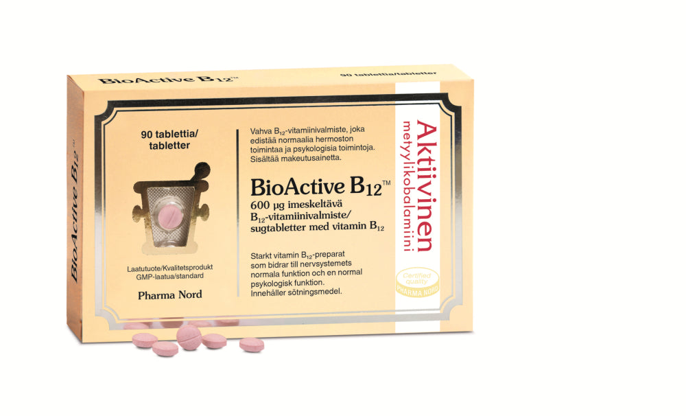 BIOACTIVE B12 600 µg imeskeltävä B12-vitamiinivalmiste