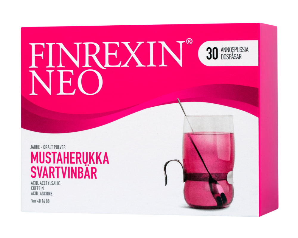FINREXIN NEO 30 mg/300 mg/350 mg jauhe, mustaherukka 30 annospussia
