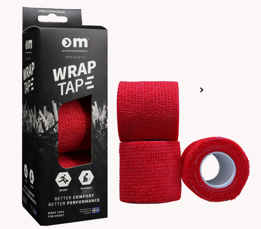 OM WRAP Tape 5 cm x 4,5 m punainen suojateippi 3 kpl