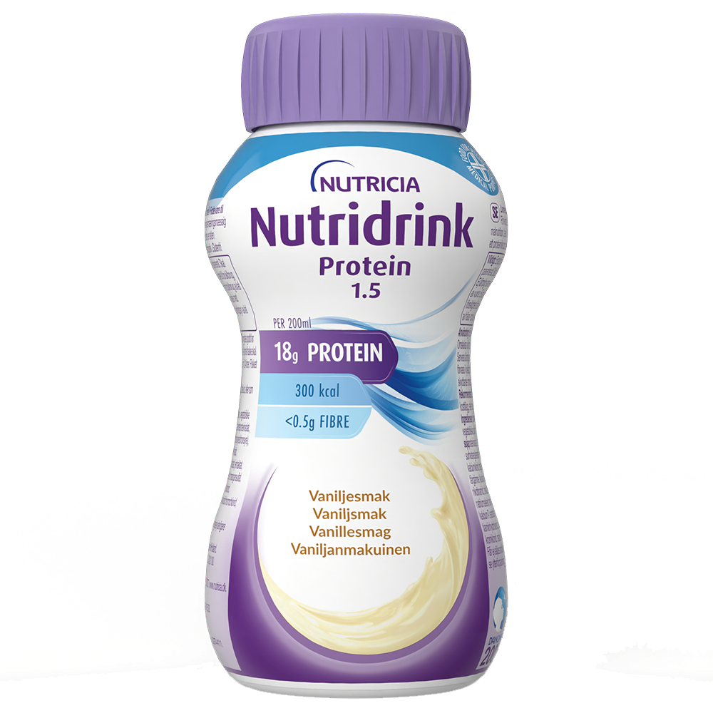 NUTRIDRINK Protein Vanilja kliininen ravintovalmiste 4x200 ml