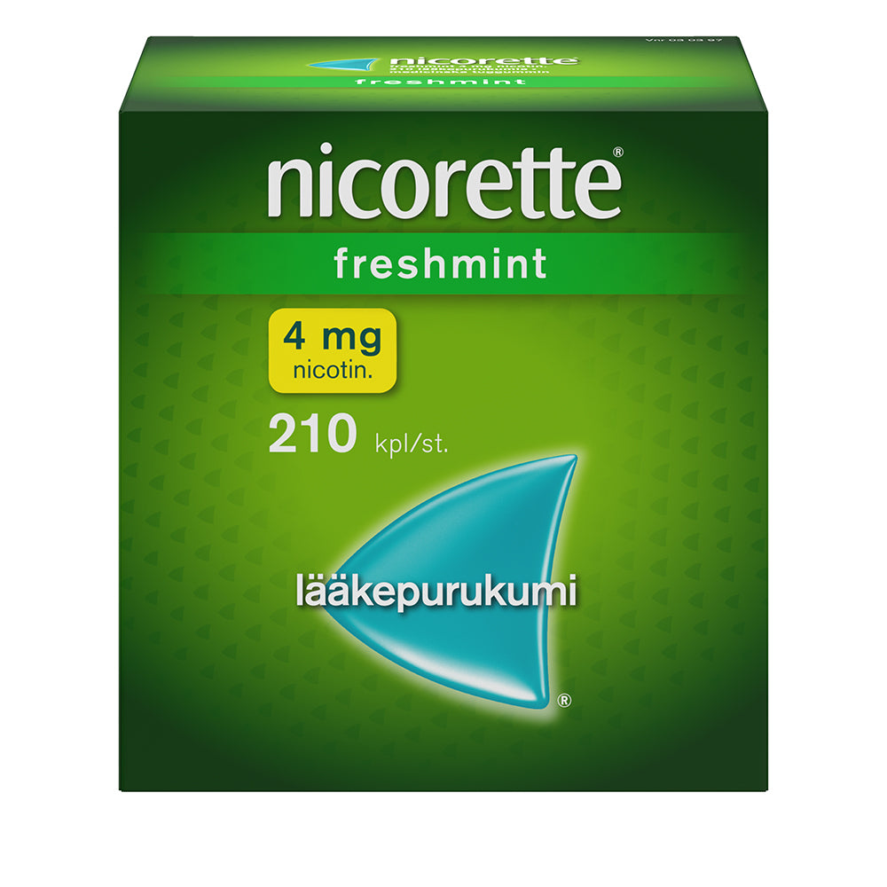 NICORETTE FRESHMINT 4 mg lääkepurukumi 210 kpl