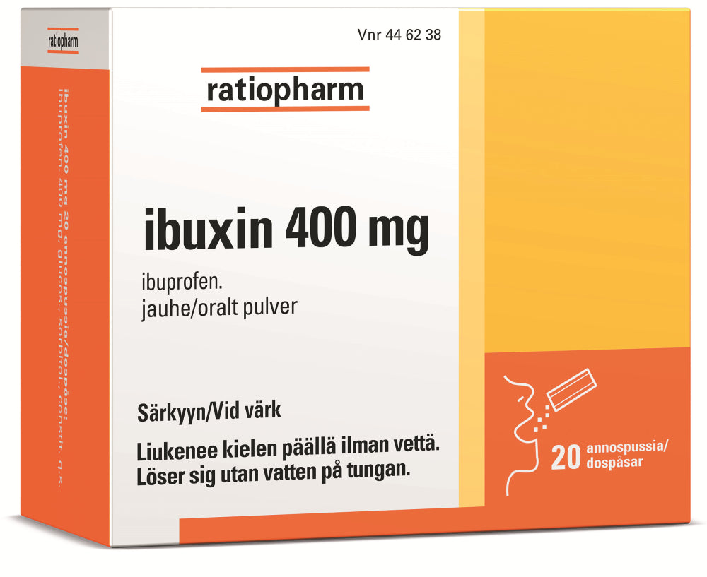 IBUXIN 400 mg jauhe 20 kpl