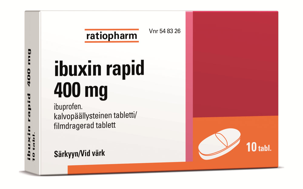 IBUXIN RAPID 400 mg tabletti, kalvopäällysteinen 10 kpl