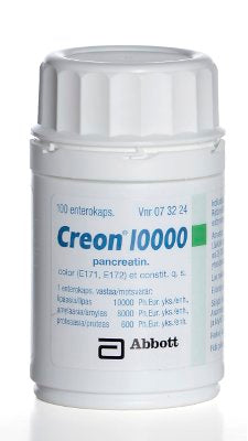 CREON 10 000 150 mg enterokapseli, kova, 100 kappaletta