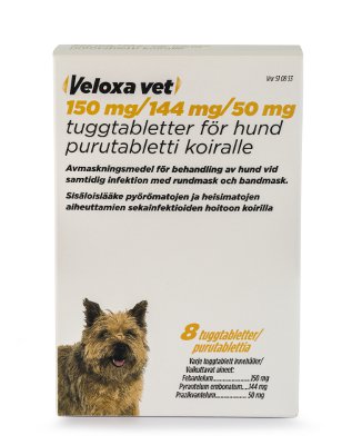 VELOXA VET 50 mg/144 mg/150 mg purutabletti 8 tablettia