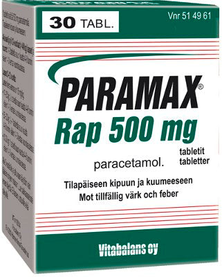 PARAMAX RAP 500 mg tabletti 30 tablettia