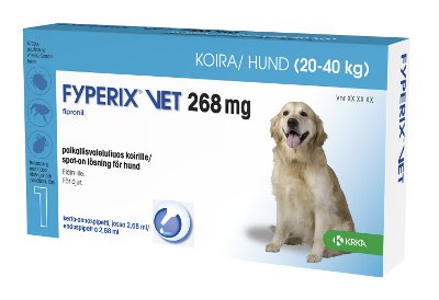 FYPERIX VET 268 mg paikallisvaleluliuos koiralle (20-40kg) 2,68 ml