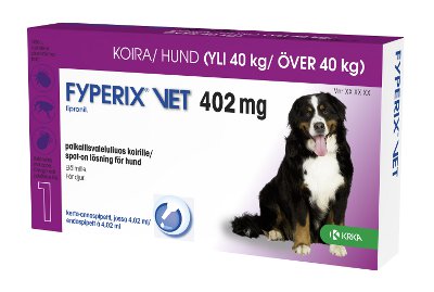 FYPERIX VET 402 mg paikallisvaleluliuos koiralle (>40kg) 4,02 ml