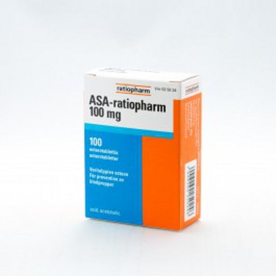 ASA-RATIOPHARM 100 mg enterotabletti 100 tablettia