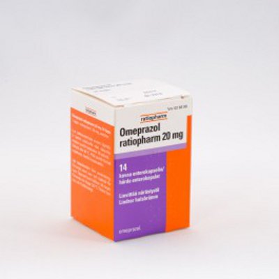 OMEPRAZOL RATIOPHARM 20 mg enterokapseli, kova 14 kapselia