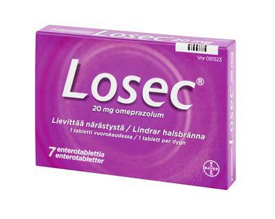 LOSEC 20 mg enterotabletti 7 tablettia