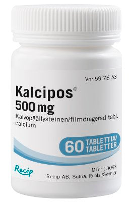 KALCIPOS tabletti, kalvopäällysteinen 60 tablettia