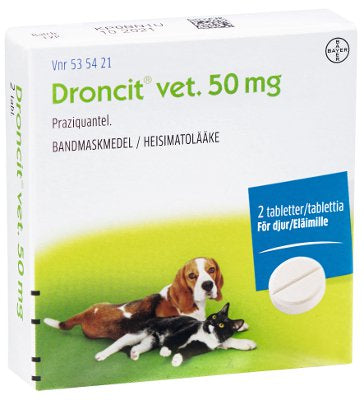 DRONCIT VET 50 mg tabletti,  2 tablettia