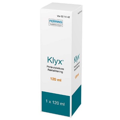 KLYX 1 mg/ml/250 mg/ml peräruiskeliuos 120 ML