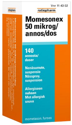 MOMESONEX 0,05 mg/annos nenäsumute, suspensio sumutepumppu 140 annosta