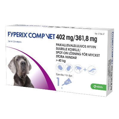 FYPERIX COMP VET 361,8 mg/402 mg paikallisvaleluliuos hyvin suurille koirille 4,02