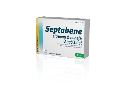 SEPTABENE SITRUUNA & HUNAJA 1 mg/3 mg imeskelytabletti 16 kappaletta