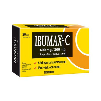 IBUMAX-C 300 mg/400 mg tabletti, kalvopäällysteinen 20 tablettia