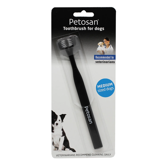 PETOSAN Kaksihaarainen hammasharja keskikokoisille koirille 1 kpl