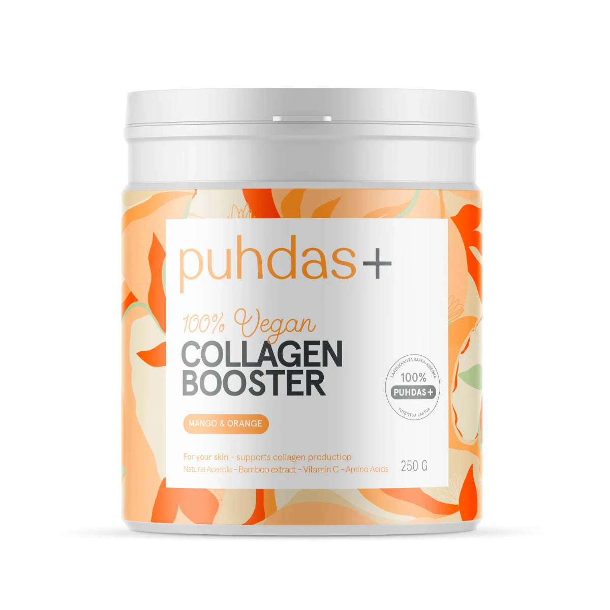 PUHDAS+ Collagen booster 100 % vegan mango & orange 400 g