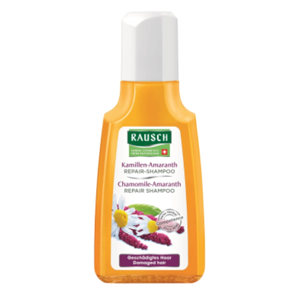RAUSCH Kamomilla-Amranth shampoo rasittuneille ja vaurioituneille hiuksille 40 ml