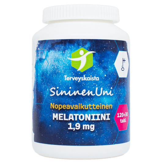 TERVEYSKAISTAN Sininen Uni melatoniini 1,9 mg nopeavaikutteinen tabletti 150 tabl