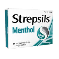 STREPSILS MENTHOL 0,6 mg/1,2 mg imeskelytabletti 24 tablettia