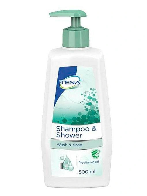 TENA Shampoo & shower hellävarainen shampoo ja suihkugeeli 500 ml