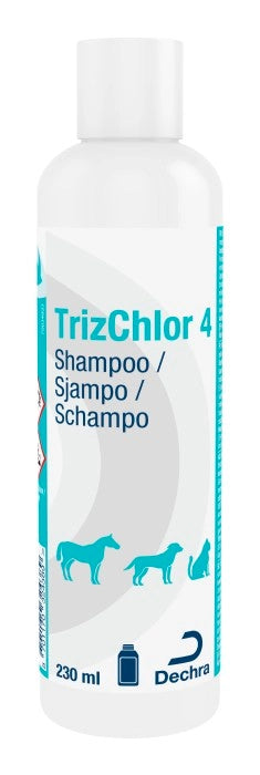 TRIZCHLOR 4 Shampoo antibakteerinen eläimille 230 ml