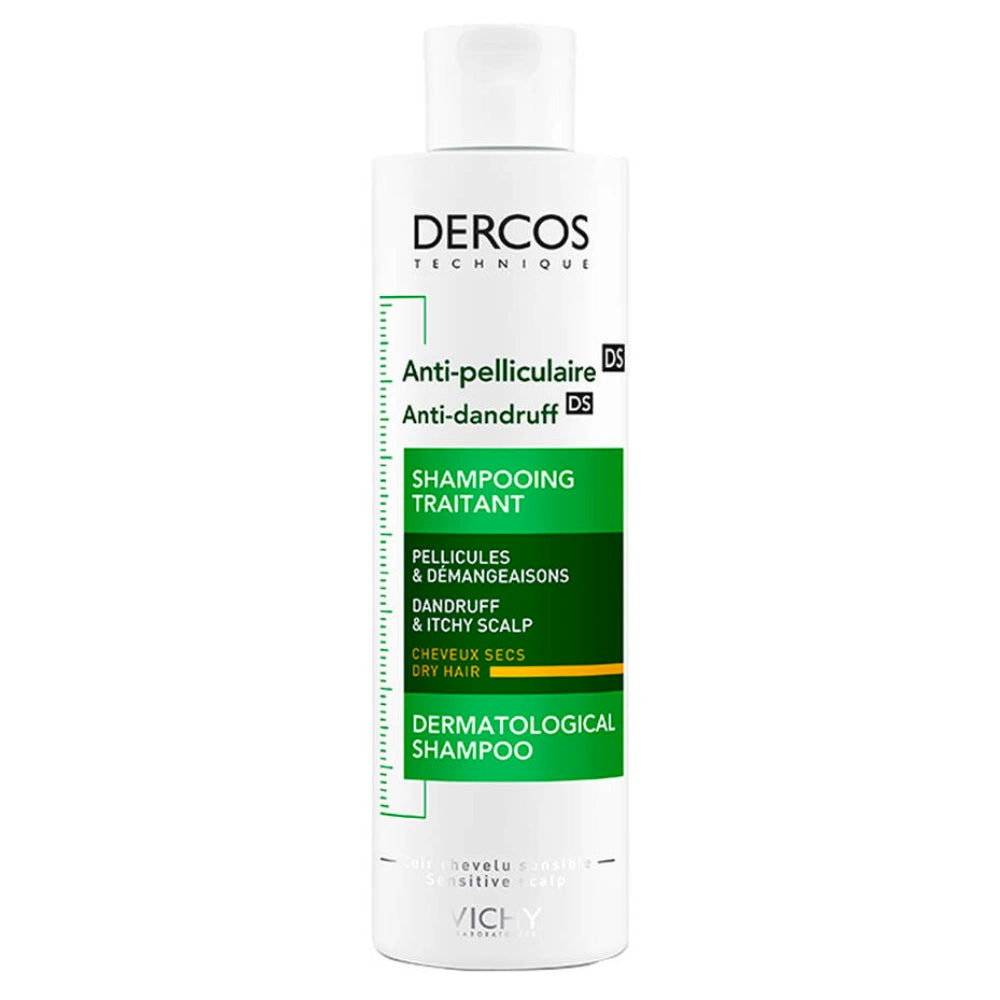 VICHY Dercos Anti-Dandruff hoitoshampoo hilsettä vastaan kuiville hiuksille 200 ml