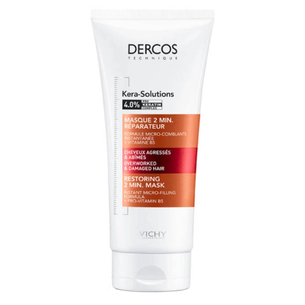 VICHY Dercos Kera-Solutions Restoring 2 Minute Conditioning Mask hiusnaamio käsitellyille ja vaurioituneille hiuksille 200 ml