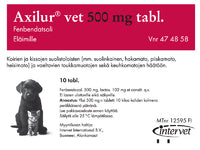 AXILUR 500 mg vet tabletti 10 kappaletta
