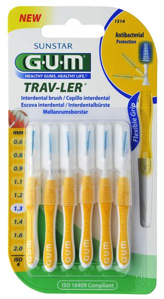 GUM Trav-ler hammasväliharja 1,3 mm keltainen
