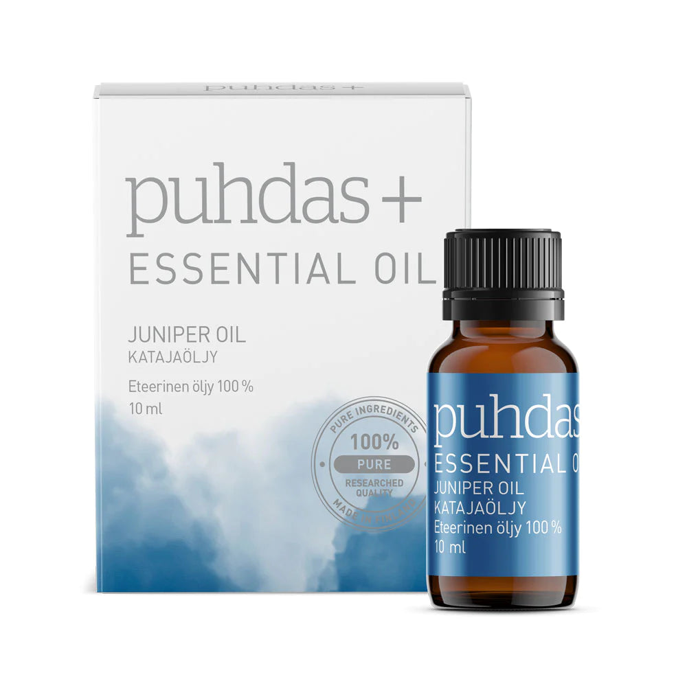 PUHDAS+ 100 % Essential oil juniper eteerinen katajaöljy 10 ml